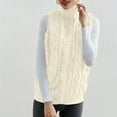 thumbnail image 5 of WTOBBY Women's Fashionable Plaid Comfortable Fleece Cardigan Vest Stand Collar Sleeveless Women's Jacket, Lightweight Layering Piece with Chic and Modern Design,Beige L, 5 of 7