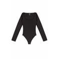 thumbnail image 5 of Forever 21 WGA LS Scoopneck Bodysuit, Color-Black, Size-L, 5 of 5
