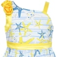thumbnail image 3 of Sunny Fashion Girls Dress One Shoulder Sea Star Flower Dress Birthday Party 6 Years, 3 of 5
