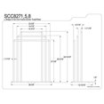 thumbnail image 2 of Kingston Brass SCC8278 L Shape 3-Tier Iron Construction Corner Towel Rack, 2 of 2