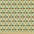 thumbnail image 2 of Colorful Fabric by the Yard, Ornamental Abstract Shapes with Lively Colors Weathered Looking Vintage Style Tile, Upholstery Fabric for Dining Chairs Home Decor Accents, Multicolor by Ambesonne, 2 of 5