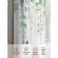 thumbnail image 3 of Blue Green Eucalyptus Sheer Curtains for Living Room Bedroom Sage Gradient Leaves Butterfly Sheer Curtains 84 Inch Long 2 Panels Set Light Filtering Curtain Window Treatments Drapes for Dining Room, 3 of 6