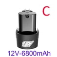 thumbnail image 4 of High Capacity 12V 6800mAh Universal Rechargeable Battery for Power Tools Electric Screwdriver Electric drill Li-ion Battery (1battery), 4 of 7