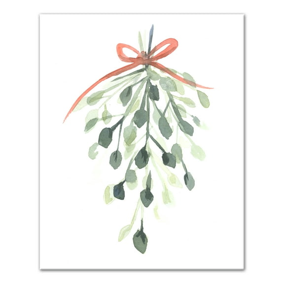 Creative Products Watercolor Mistletoe 16x20 Canvas Wall Art