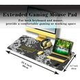 thumbnail image 3 of Big Mouse Pads Black Gaming Mousepad Computer Desk Mat Cute Desk Mat Non-Slip Rubber Base Waterproof with Stitched Edges 35.4 X 15.7 for Game Office, Horse Hide Animal Print, 3 of 6