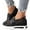 Black, variant on Oyedens Fashion Sneakers Women Hidden Wedge Chunky High Heels Slip On Low Top Sneakers Walking Shoes