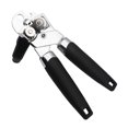 thumbnail image 1 of Abrelatas manual de acero inoxidable multifunción, herramienta de cocina ergonómica y resistente, color negro., 1 of 2