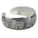 thumbnail image 3 of 2 Piezas Tíbet Plata Tallada Arqueado Abierto Ancho Brazalete, 3 of 9
