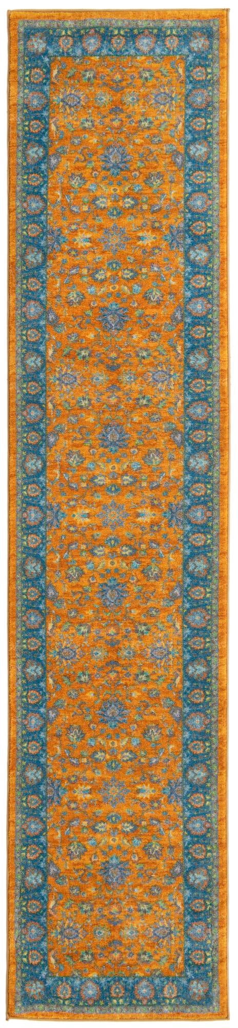 Rugs.com Medina Collection Rug – 10 Ft Runner Sunshine Yellow Medium Rug Perfect For Hallways, Entryways