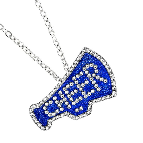 RUISINERY Sparkling Diamonds Cheering Megaphone Pendant Necklace For Sports Enthusiasts And Cheerleaders Lightweight Jewelry