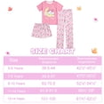 thumbnail image 5 of Aideaone Girls Pajamas Sets 3 Piece Short Sleeve Shirt Top Pants Shorts with Pockets Sleepwear 7-14 Years, 5 of 5