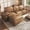 Brown-L Shaped, variant on Patbrela Sectional Sofa, 110" L-Shaped Deep Seat Couch, Modular Sofa with Back Cushion for Living Room, PU Leather Boneless Sofa, No Assembly Required, Black