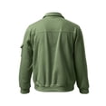 thumbnail image 4 of Jjayotai Men's Zip Up Jacket Collared Bomber Sleeve Pocket Utility Outerwear Casual Loose Fit Fall Winter Streetwear Ribbed Cuffs, 4 of 6