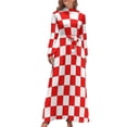 thumbnail image 1 of Vestido largo de cuadros croatas, vestido de fiesta, ropa de verano para mujer, vestido de noche para mujer, vestidos de noche para mujer, 1 of 4