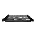 thumbnail image 2 of StarTech.com 1U Vented Server Rack Cabinet Shelf, 12in Deep Fixed Cantilever Tray, Rackmount Shelf for 19" AV/Data/Network Equipment Enclosure w/ Cage Nuts & Screws, 55lbs Weight Capacity - 1U Network Rack Shelf - Rack shelf - black - 1U - 19", 2 of 6