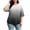 #0010-Black, variant on 3/4 Sleeve Tops for Women Plus Size Round Neck Ombre Gradient Print Womens Shirts Loose Fit Basic Soft Womens Tees