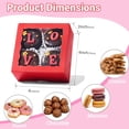 thumbnail image 2 of Paquete de 50 cajas de panadería rojas con ventana - Macaron Cookie Chocolate Trufa Fresa y Mini Cake Cajas de regalo para fiestas de San Valentín, cumpleaños, bodas, 2 of 4