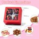 thumbnail image 2 of Paquete de 50 cajas de panadería rojas con ventana - Macaron Cookie Chocolate Trufa Fresa y Mini Cake Cajas de regalo para fiestas de San Valentín, cumpleaños, bodas, 2 of 4