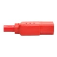 thumbnail image 2 of Tripp Lite 2ft Computer Power Extension Cord 10A 18 AWG C14 to C13 Red 2' - For Computer, Scanner, Printer, Monitor, Power Supply, Workstation - 120 V AC, 230 V AC Voltage Rating - 10 A Current Rating, 2 of 4