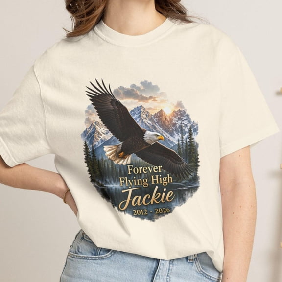 Jackie Bald Eagle Memorial Shirt, Forever Flying High 2012 2026, Big Bear Eagle Cam Tribute Tee