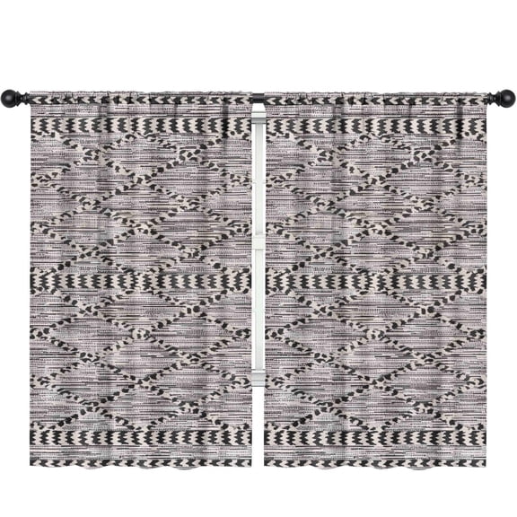 Blackout Kids Curtains,Boho Bohemia Geometric Line Art Childrens Insulated Curtains Set Of 2,Bedroom Essentials,Toddler Room Decor 52"x84"(132x213cm)