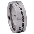 thumbnail image 3 of Philippians 4:13 Tungsten Carbide Ring, 3 of 9