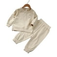 thumbnail image 6 of Zshosam Girls Outfits Toddler Girl Clothes Top and Pants Set Girls Fall Winter Outfits Size 90,(Khaki 90), 6 of 6