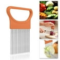 thumbnail image 4 of Riforla Tomato Onion Vegetables Slicer Cutting Aid Holder Guide Slicing Cutter Safe Fork Orange One Size, 4 of 8
