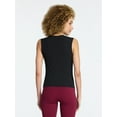 thumbnail image 4 of Avia Women's Shirred Ribbed Cinch Ballet Tank, Sizes XS-XXXL, 4 of 5