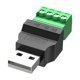 thumbnail image 2 of Conector USB 2.0. Convertidor fácil de usar. Portátil y resistente. Cable de terminales de 300 V y 8 A. Masculino, 2 of 9