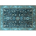 thumbnail image 1 of Ahgly Company Indoor Rectangle Oriental Light Blue Industrial Area Rugs, 8' x 12', 1 of 4