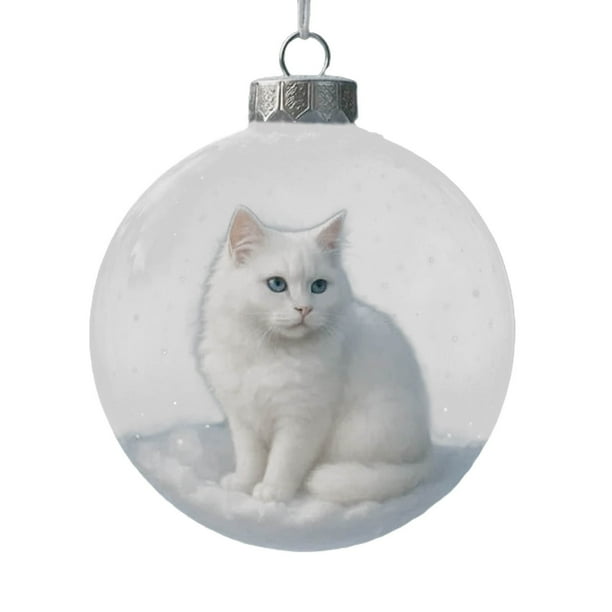 Decoraciones de Árbol de Navidad Lindos Gatos 2D Colgante Plano Ornamento, Gato Regalos de Navidad para Árbol Mesa Pared Decoración Festiva Del Hogar