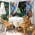 thumbnail image 4 of Outdoor Curtains for Patio Waterproof, Black African Women Outdoor Privacy Panels Grommet, Spring Floral Butterfly Retro Wooden Blackout Outside Curtains for Porch/Cabana 54"x108", 2 Panels, 4 of 8