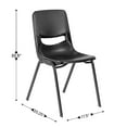 thumbnail image 4 of Flash Furniture HERCULES Polypropylene Heavy-Duty Classroom Stack Chair Black (SFCH003BLKBLK), 4 of 10