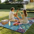 thumbnail image 4 of Vintage Boho Floral Outdoor Rug for Patio/Deck/Porch, Non-Slip Large Area Rug 6 x 9 Ft, Colorful Vintage Flowers Abstract Art Indoor Outdoor Rugs Washable Area Rugs, Camping Rug Carpet Runner, 4 of 8