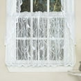 Knit Lace Bird Motif Kitchen Window Curtain Tiers, Swags or Valance