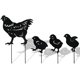 thumbnail image 1 of estacas de metal para gallinero, escultura de gallina para jardín, estatua de metal con forma de pollo, familia de pollos, 1 of 5