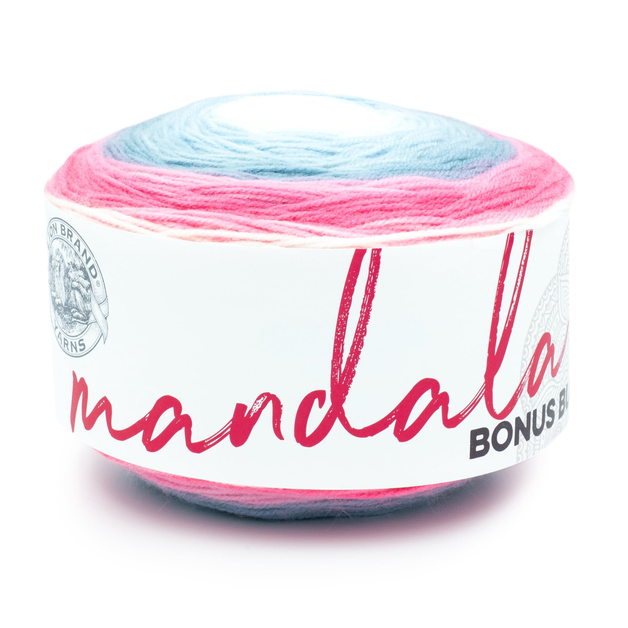 Lion Brand Yarn Mandala Bonus Bundle Unicorn 125-201BO Acrylic Light DK 1181yd 10.5oz Yarn