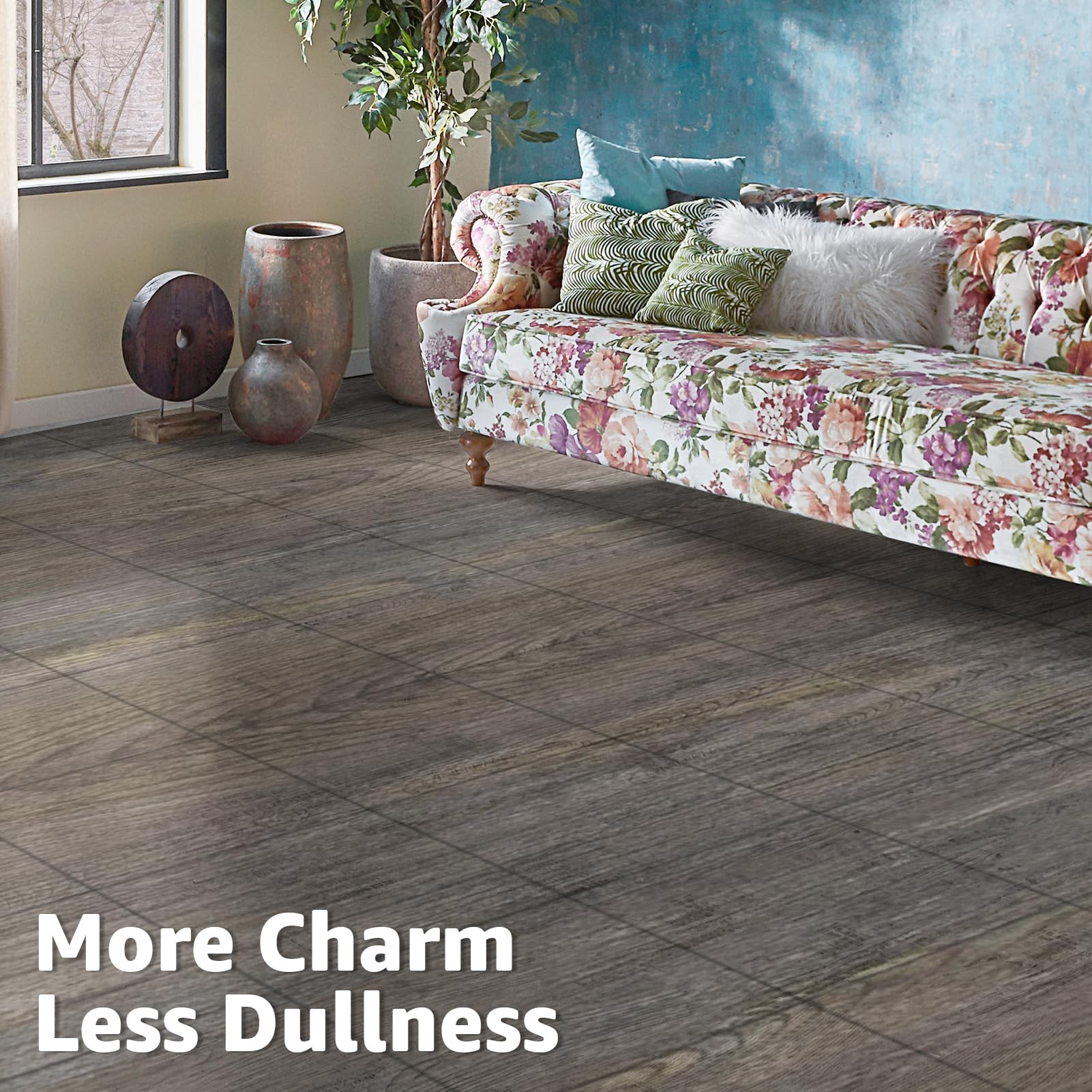 Peel And Stick Vinyl Floor Tiles 30-pack 12 X 12 Inch  Self Adhesive Waterproof Flooring Wood Planks For Kitchen Dining Room Bedrooms Cover 30 Sq. Ft Dark Brown Oak
