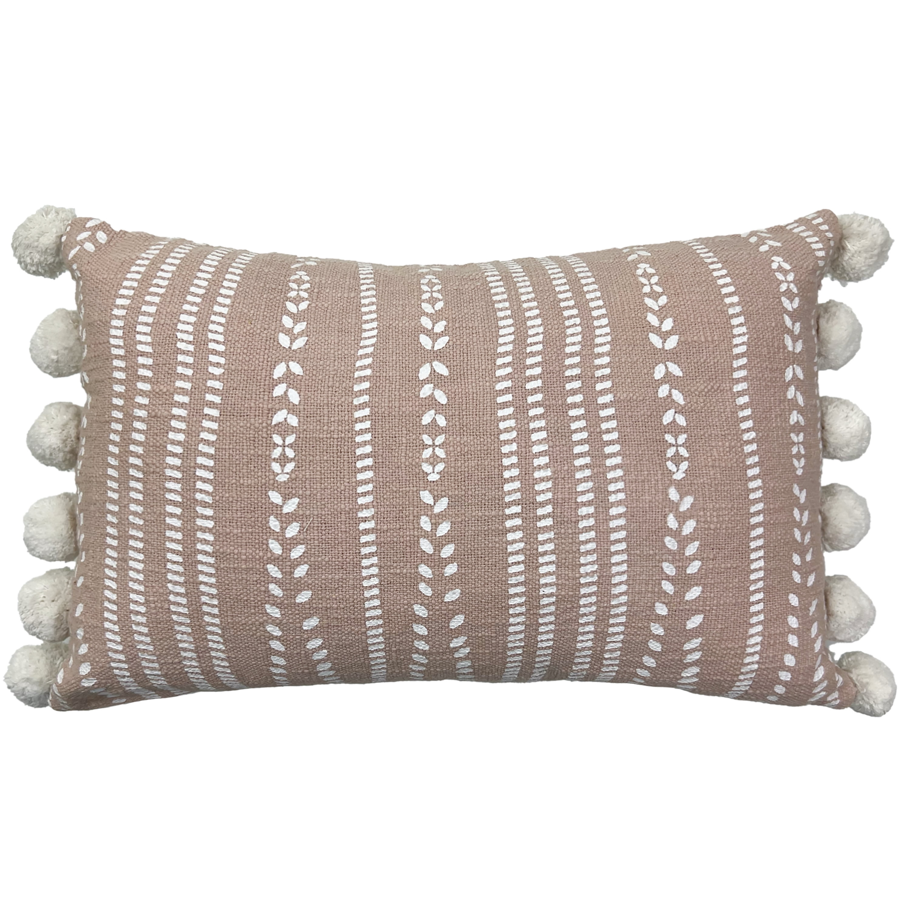Coussin décoratif en coton blush hometrends Coussin 13x20"