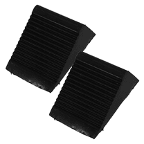 Raindrops 2pcs Rubber Wheel Chocks For Car Parking Anti-Slip Tire Stoppers For Slope Parking Replacement Vehicle Wheel Blocks For Trailer Garage And Travel Use