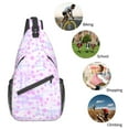 thumbnail image 6 of ZICANCN Crossbody Sling Bags for Women Men,Purple Abstract Polka Dots Casual Shoulder Backpacks for Hiking Daypacks, 6 of 9
