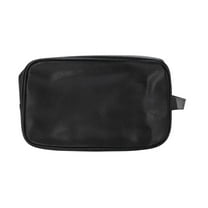 1 Pc Handheld Travel Cosmetic Bag for Business Travel Black PU