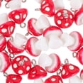 thumbnail image 2 of 30 colgantes de setas de simulación de 12 mm, dijes de moda, accesorio para hacer joyas DIY para pendientes y collares (rojo), 2 of 7