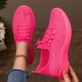 thumbnail image 5 of Women's Breathable Mesh Walking Shoes Lightweight Soft Casual Sneakers Comfortable Non Slip for Outdoor Daily Wear Travel Fitness（Red，Size 8), 5 of 8