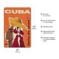 thumbnail image 2 of Cuba - Delta Air Lines - Cuban Dancer - Douglas DC-7 - Vintage Airline Travel Poster by William G. Slattery c.1957 - 8 x 12 inch Vintage Wood Art Sign, 2 of 4