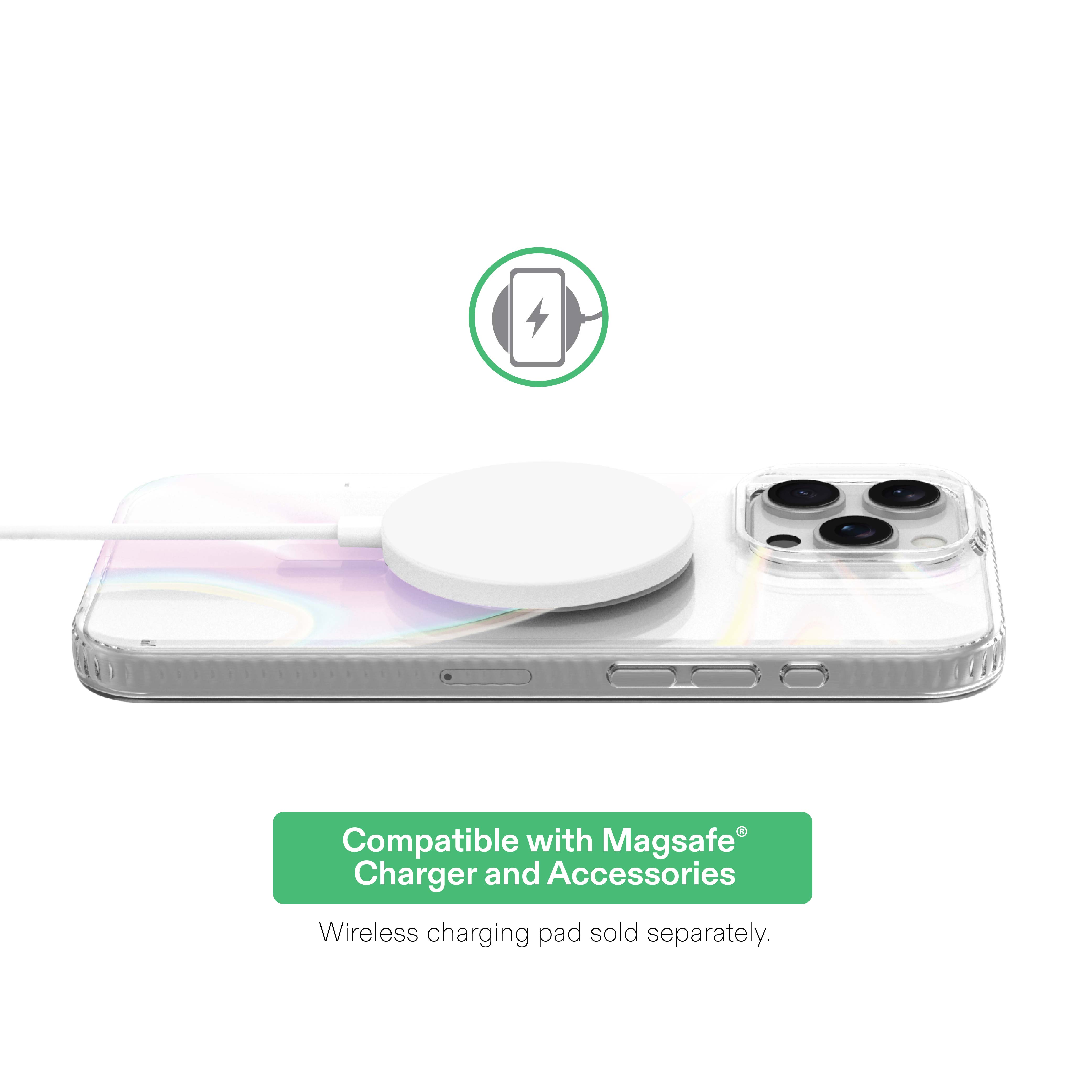 Onn iPhone 16 Pro Max Clear Iridescent Case photo 4