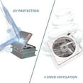 thumbnail image 3 of RV Roof Vent Fan 14" with LED Light,4 Speed Reversible 12V RV Exhaust Fan Low Noise,UV Protection,Manual Open for Camper,Travel,Cargo Trailer, 3 of 7
