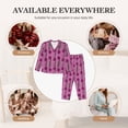 thumbnail image 7 of Honeii Tulips Flowers print Women's Pajama Sets Long Sleeve Button Down Sleepwear Nightwear Soft Pjs Lounge Sets-Small, 7 of 7