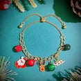 thumbnail image 1 of OUSITAID Christmas Theme Snowflake Reindeer Bell Santa Claus Pendant Adjustable Bracelets, 1 of 4